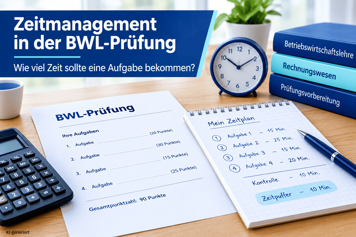 Zeitmanagement in der BWL-Prüfung: Wie viel Zeit sollte eine Aufgabe bekommen?