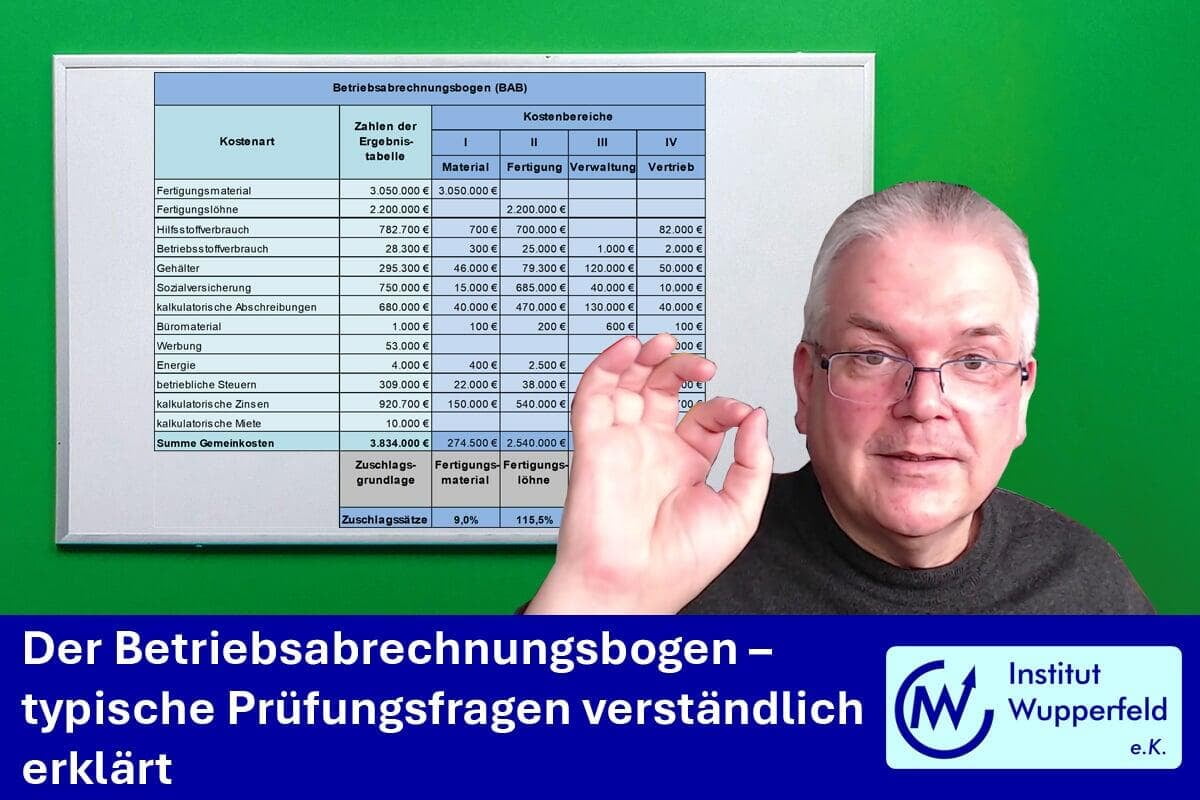 Der Betriebsabrechnungsbogen – typische Prüfungsfragen verständlich erklärt